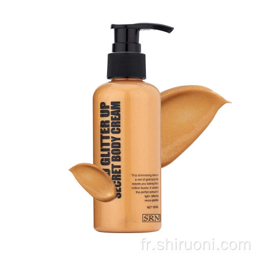 Lotion pour le corps Pink Pearl Glitter Shimmer personnalisé